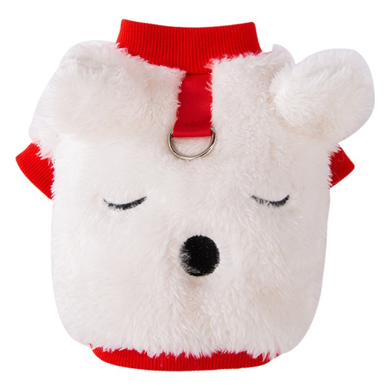 Otoño e invierno perro lindo oso Ártico Velvet tracción vellón mediano y pequeño perro estilo coreano gato dos patas ropa para mascotas