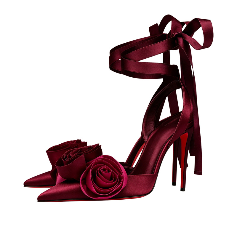 2026 Spring/Summer Pointed Toe Foreign Trade Thin High Heel Rose Flower Strap Three-Color High Heel Sandals Original Factory Wholesale Sexy 2026 Spring/Summer Pointed Toe Foreign Trade Thin High Heel Rose Flower Strap Three-Color High Heel Sandals Original Factory Wholesale Sexy
