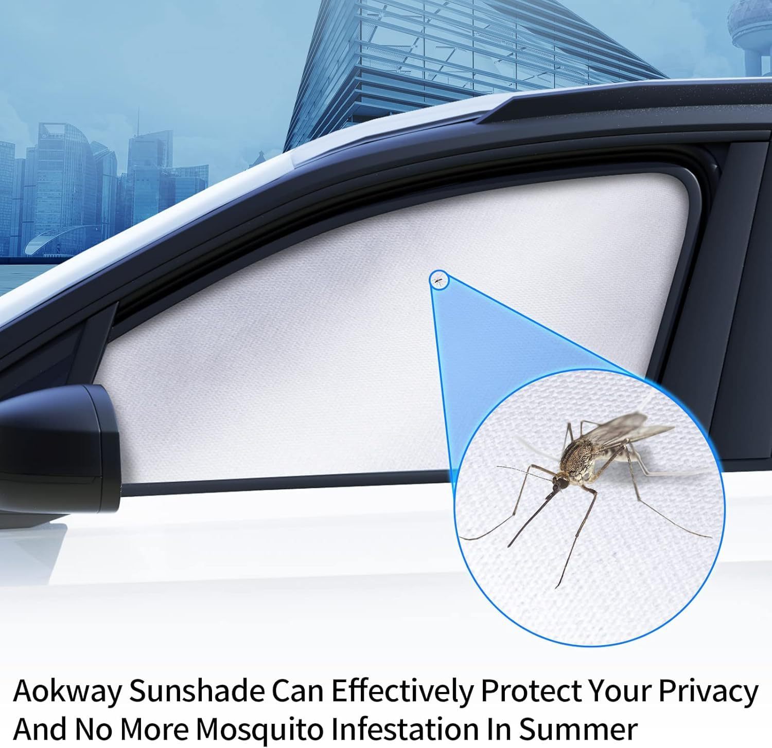 Cross-Border Single-Layer Sun Protection Retractable Magnetic Car Curtain Magnet Car Sunshade Water Drop Car Sunshade Side Shield