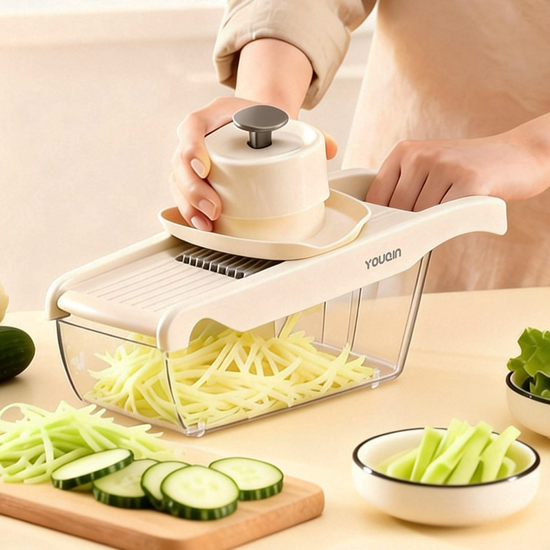 Multi-Functional Vegetable Cutter Kitchen Shredder for Slicing Potatoes and Radishes, Safe for Hands, Fine Shredder Multi-Functional Vegetable Cutter Kitchen Shredder for Slicing Potatoes and Radishes, Safe for Hands, Fine Shredder