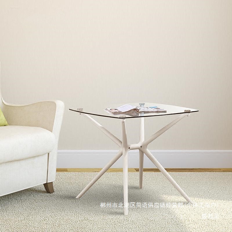Fábrica directa simple mesa de recepción combinación de mesa de vidrio temperado al aire libre mesa de café mesa de ocio