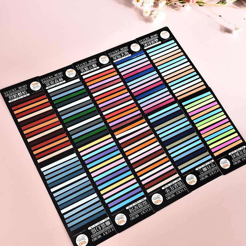 Ultra-fine index stickers, transparent key marks, Korean version color sticky notes, PET waterproof message note paper, N times stickers