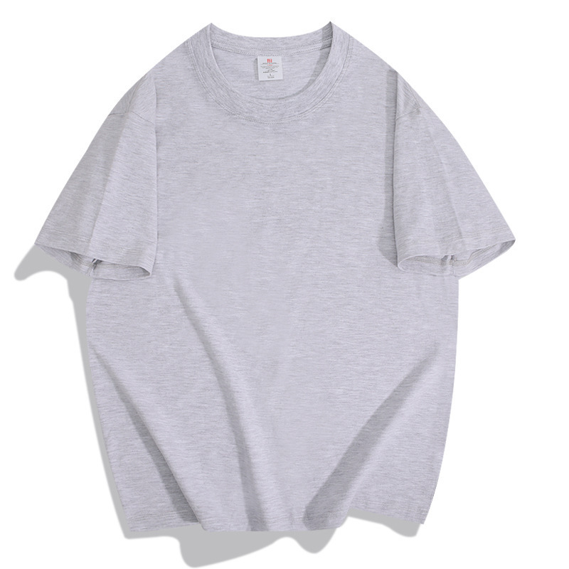 230 gramos de algodón pesado de verano camiseta de manga corta camiseta de color sólido suelta camiseta de fondo camiseta de moda camiseta blanca