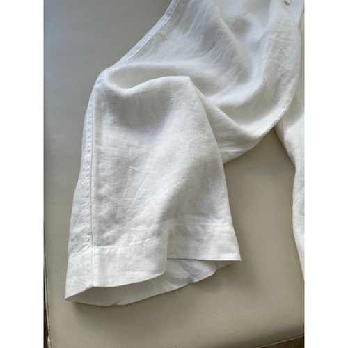 White Ramie Linen Straight Leg Wide Pants for Women, Summer Set, Slimming and Comfortable, Elastic High-Waist Cotton Linen Casual Long Pants