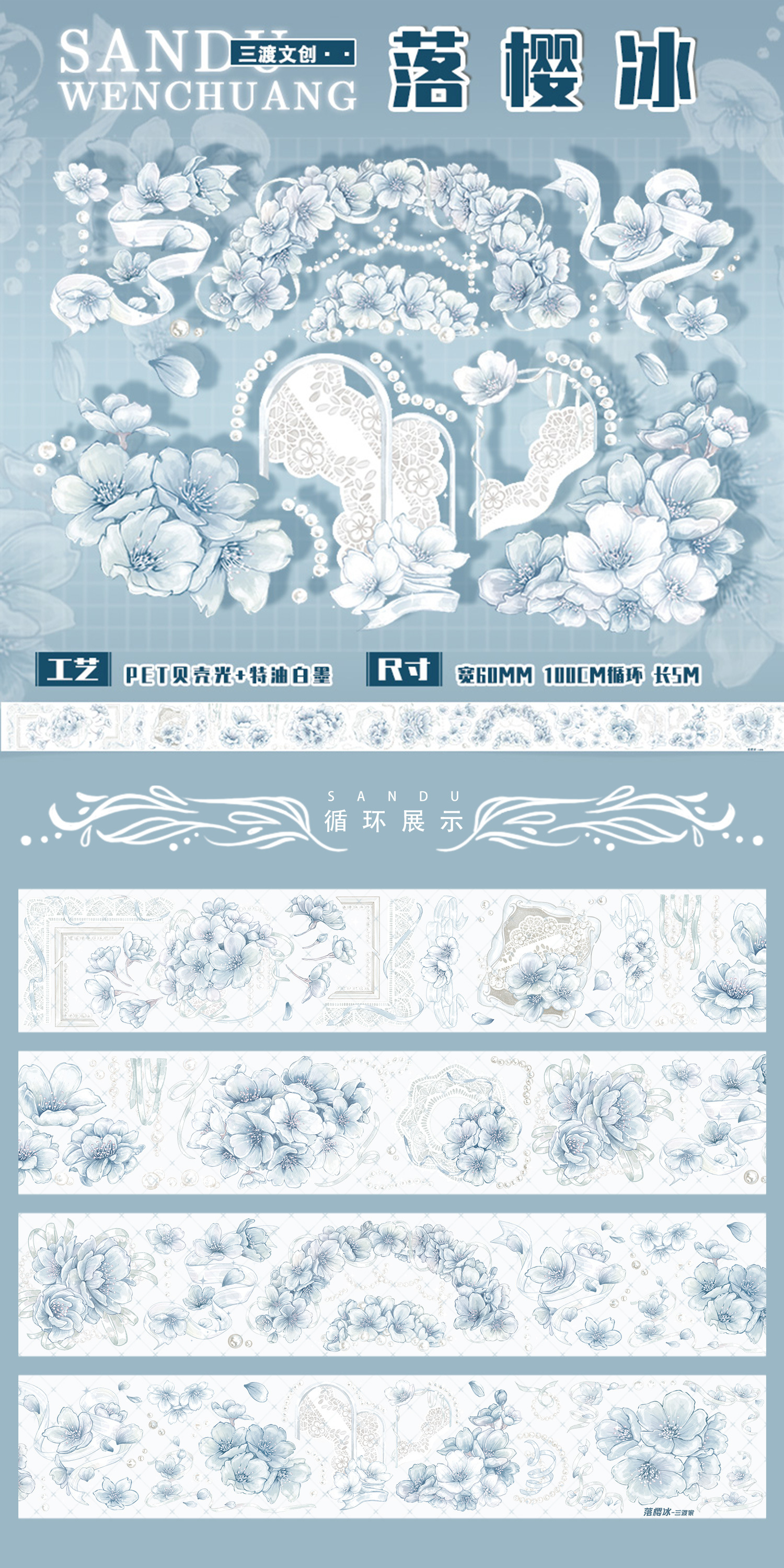 [뤄잉빙(블루)-쉘라이트-1m 포장]