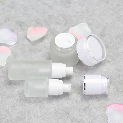 Glass Portable Travel Business High-end Skincare Pump Spray Empty Bottle Cosmetic Refill Bottle Set