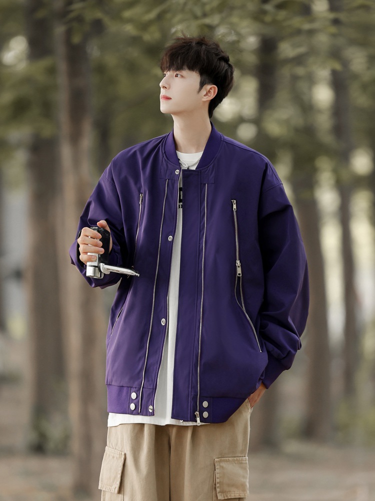 2025秋季新品棒球领夹克J220（T400牛津面料）防泼水潮流休闲男士