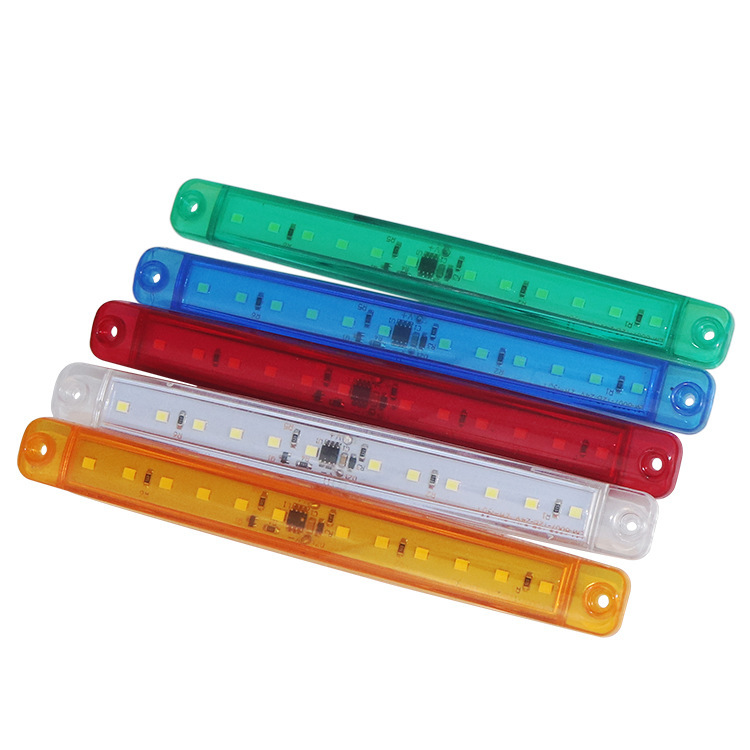 Lámpara lateral transfronteriza 12LED lámpara lateral larga - tipo de flash de 24V luz de dirección de alto brillo ultrasónica luz de advertencia de ancho