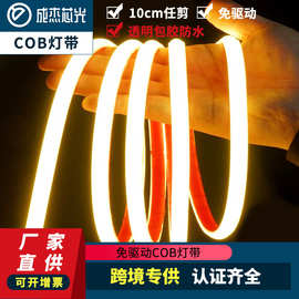 免驱动COB灯带自粘灯条高压220v吊顶包胶防水超亮线形灯户外楼梯