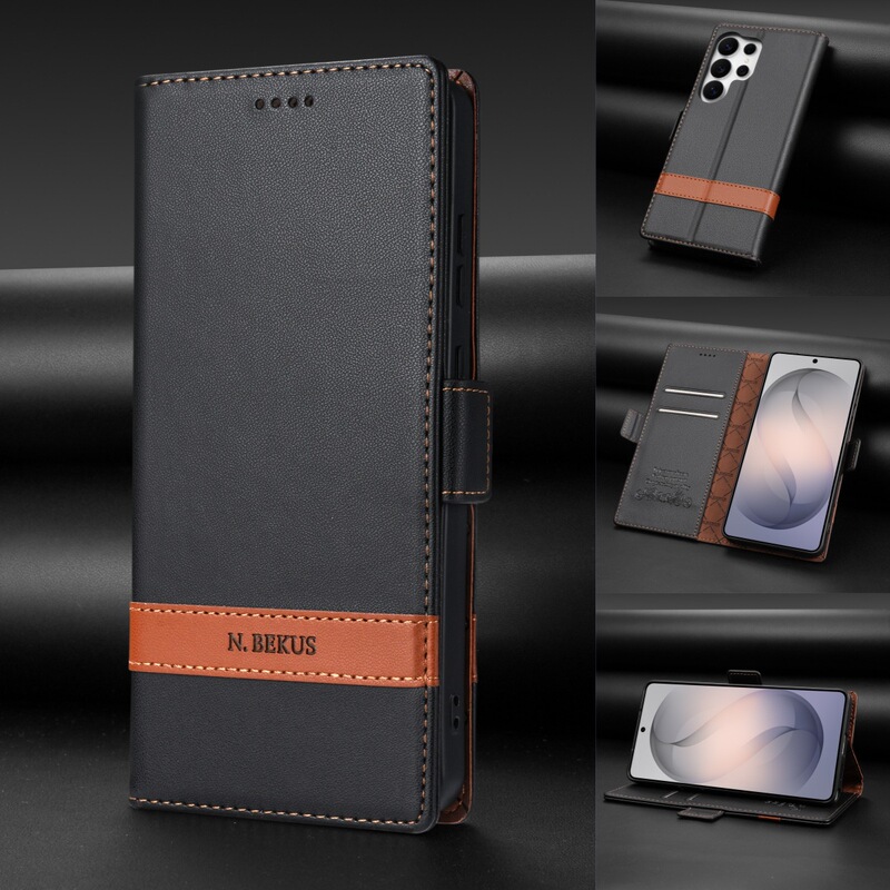Flip cover leather case suitable for Samsung S26ultra, wallet phone case, portable, multifunctional, A57, anti-drop, full protection