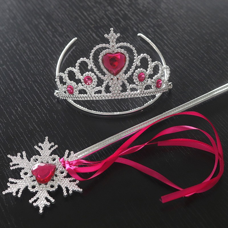 Los niños de Juguete plástico corona partido suministros princesa corona congelada corona hadas varita mágica traje