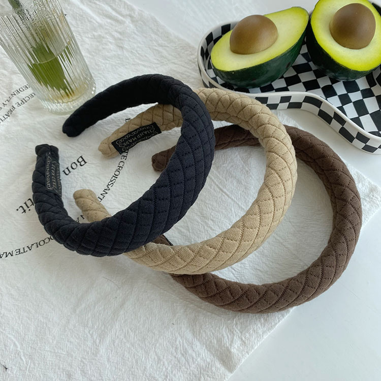 Korean Style Autumn And Winter Fashion Simple Sponge Wide Side Headband Wholesale display picture 7