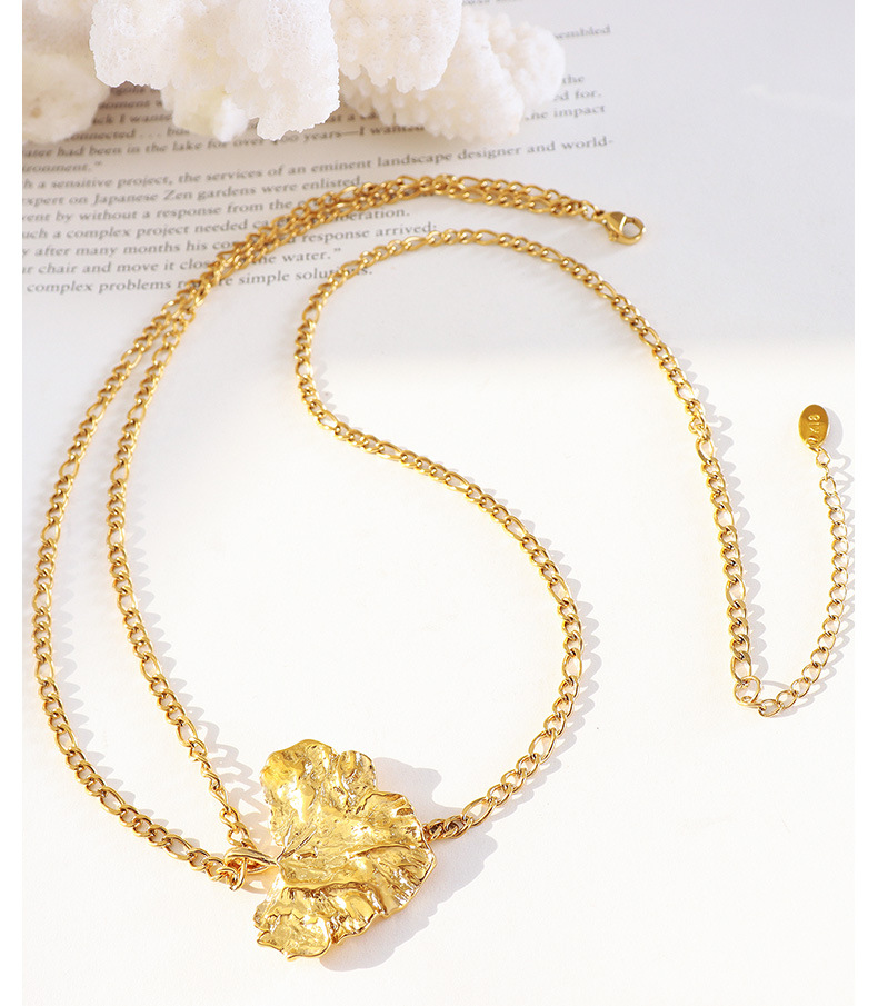 1 Piece Vintage Style Heart Shape Solid Color Titanium Steel Plating Necklace_colorza_4