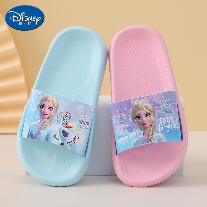 Frozen Elsa Kidsren's Slippers Summer Elsa Princess Cartoon Eva Soft Bottom Indoor Girls' Slippers