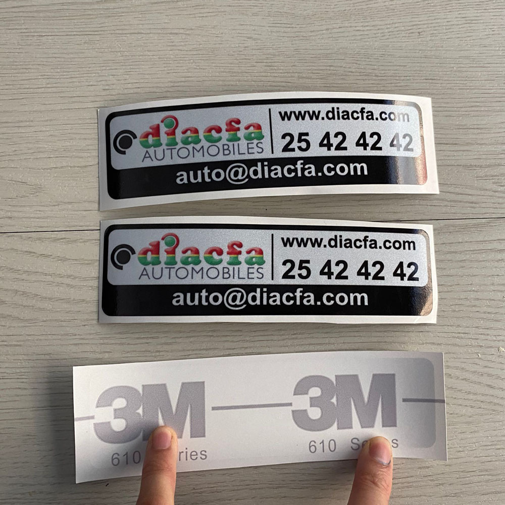 Pegatinas de coche reflectantes Personalizadas Impresión de pegatinas de coche material reflectante publicidad pegatinas de cuerpo de coche protector solar impermeable image 1