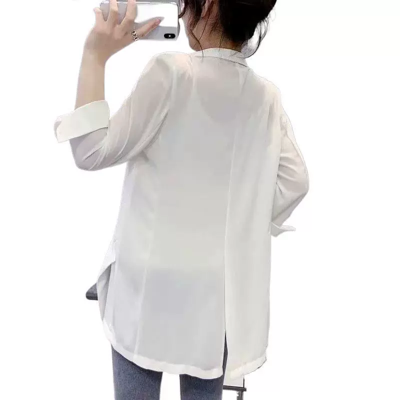 Shiffon summer thin classic suit jacket, Korean style, sun protection