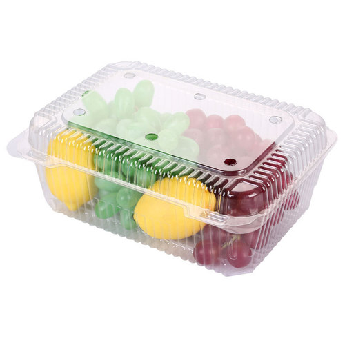 Transparent Fresh Fruit Cutting Tray, Supermarket Strawberry & Produce Box, Plastic Container, Disposable Fruit Packaging Box