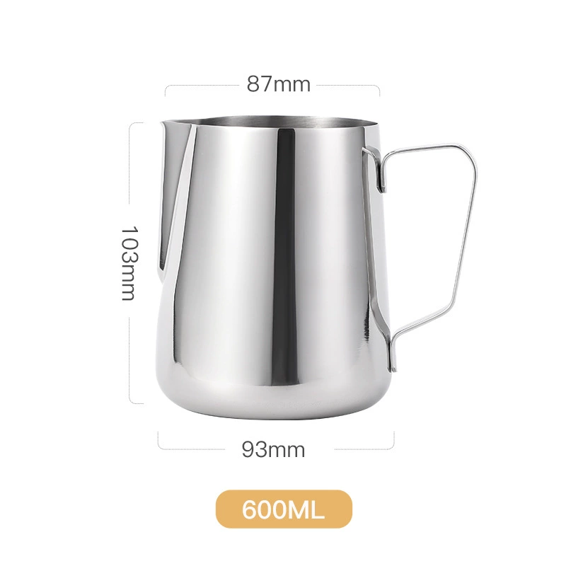 Italian 304 stainless steel pull-up cup pointed mouth melting wax cup melting wax milk bubble cup pull-up pot coffee pull-up tank utensil utensil utensil utensil utensil utensil utensil utensil