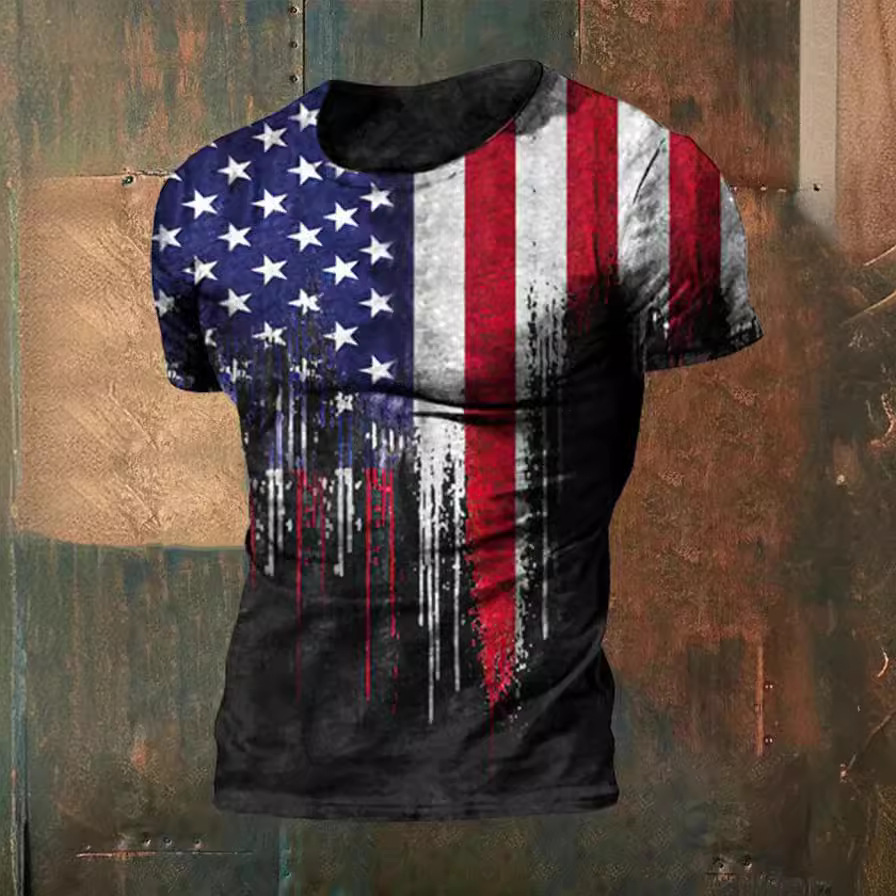Comercio electrónico transfronterizo Amazon 3D Impresión digital hombres Camiseta cuello redondo manga corta casual Top moda tendencia fabricante