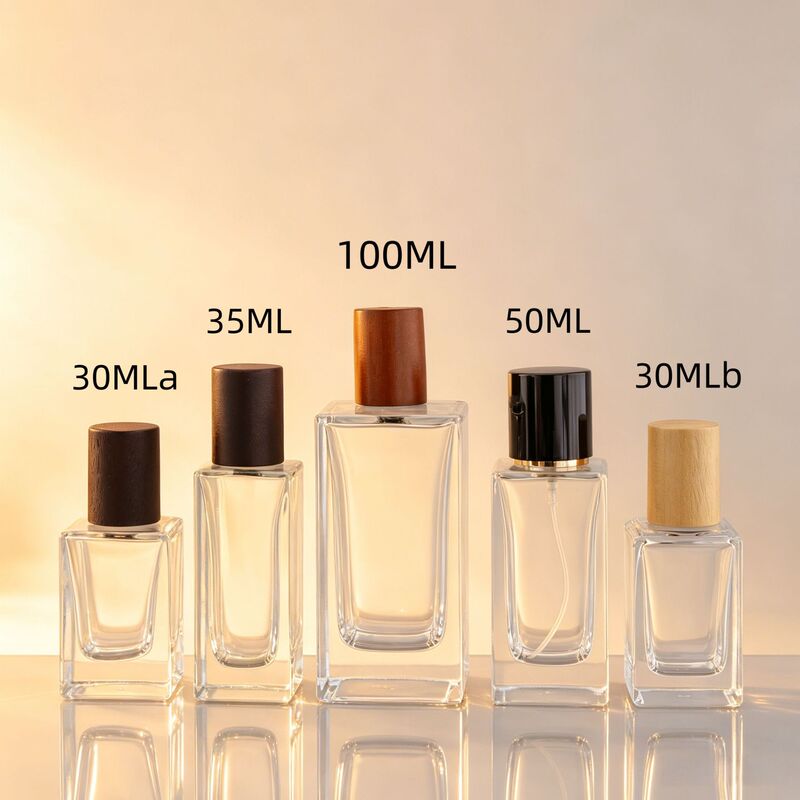 Wholesale In-Stock Perfume Bottles, Square Glass Bottles, Various Sizes, Portable Spray Bottles 30ml 35ml 50ml 10ml