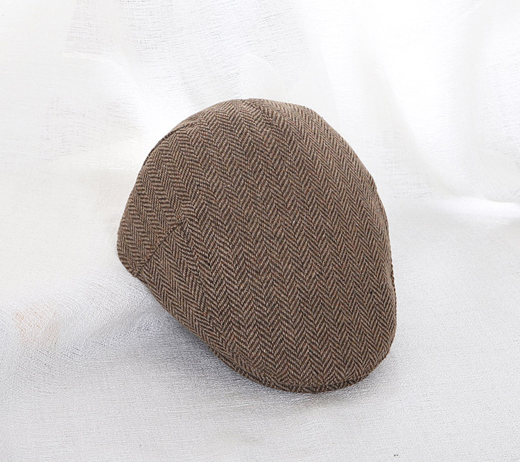 Unisex Newsboy Cap Herringbone Vintage Octagonal Hat For Couples_voghion.com