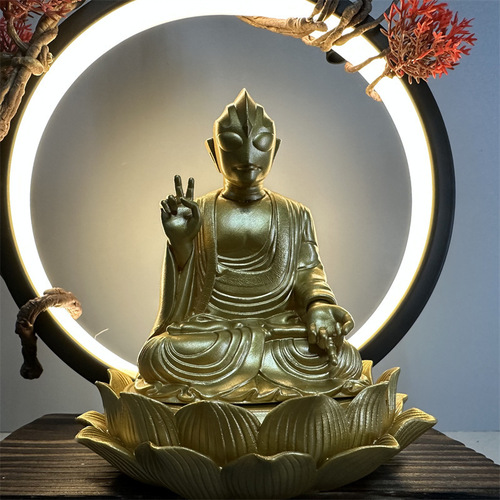 The Buddha of Light, Sakyamuni COS, the sitting posture of the Buddha with compassion and lotus base animation hand model