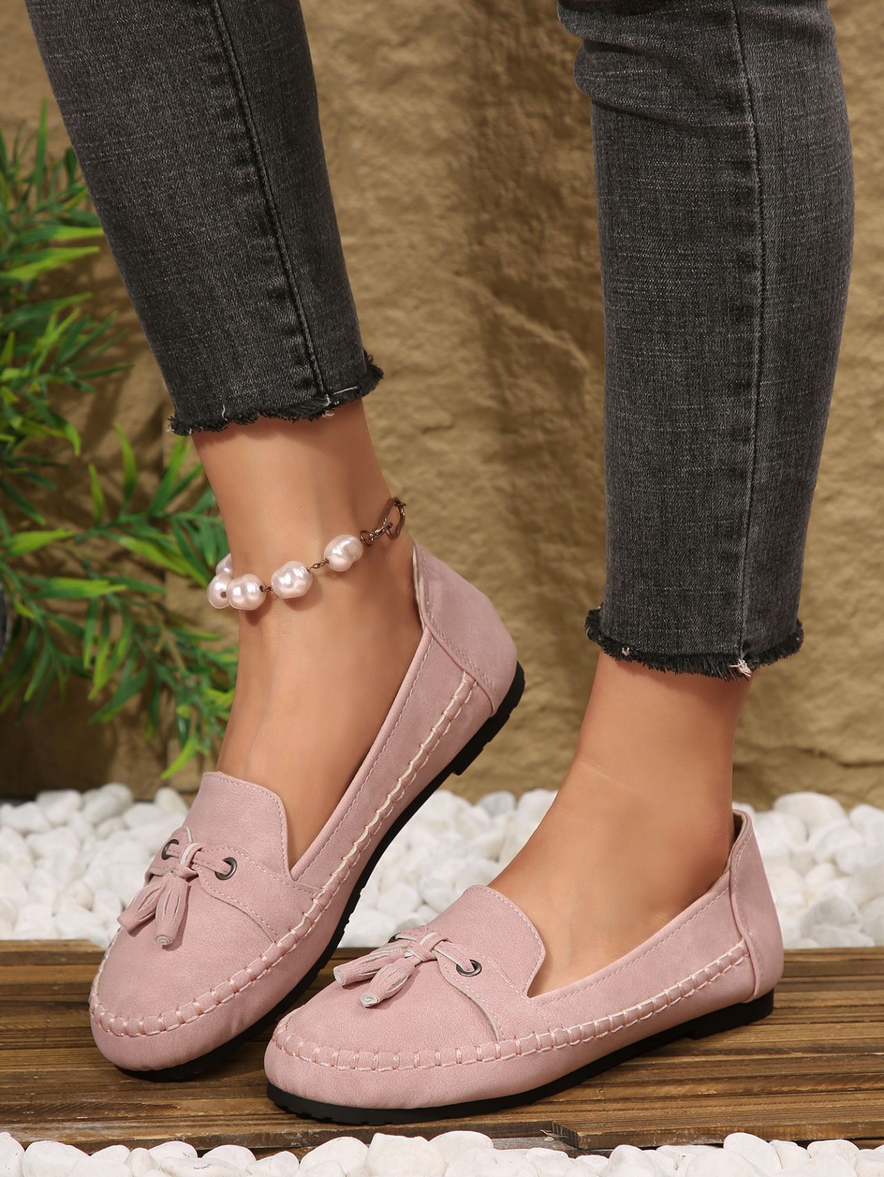 Women's Classic Tassel Loafers Slip-On Shoes - Spring Summer Casual Comfortable Flat Shoes For Women_vogvips.com