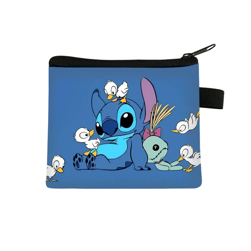 Monedero Infantil de Stitch, Popular en 2025, para Monedas, Llaves, Audífonos, Cartera de Poliéster con Dibujos Animados, Venta al Por Mayor