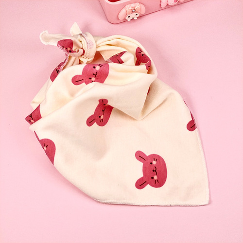 2024 large dog scarf knitted cotton lace-up large triangle scarf cat and dog bow tie pet accessories