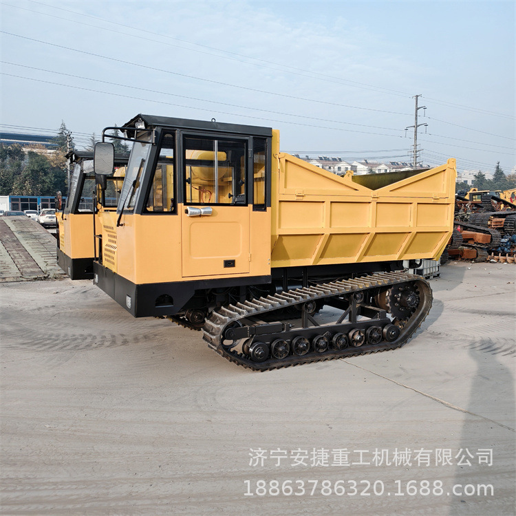 8吨工程履带运输车爬山虎 拉砂石料翻斗自卸车 全地形高速履带车