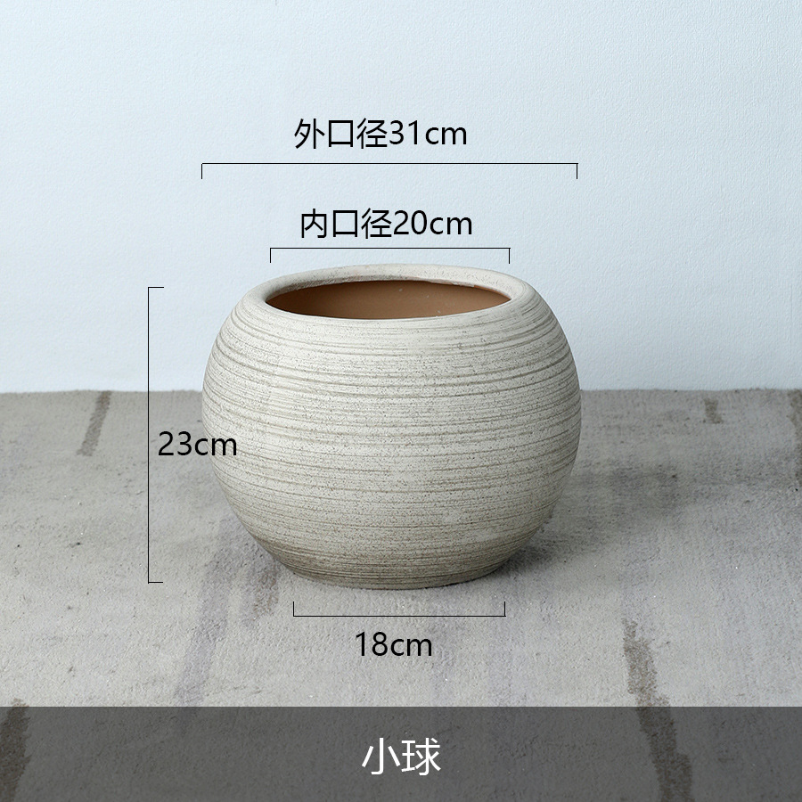 Gran decoración centro comercial creativo personalizado maceta extra grande Bola de jardín de gran tamaño patio Puerta de plantación de árboles