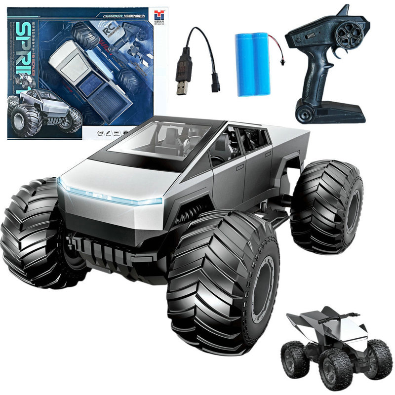 Simulated 2.4g Four-Wheel Drive Monster Off-Road Climbing Pickup Truck Bag Electric Charging Version Kidsren's Electric Remote Control Car Toy