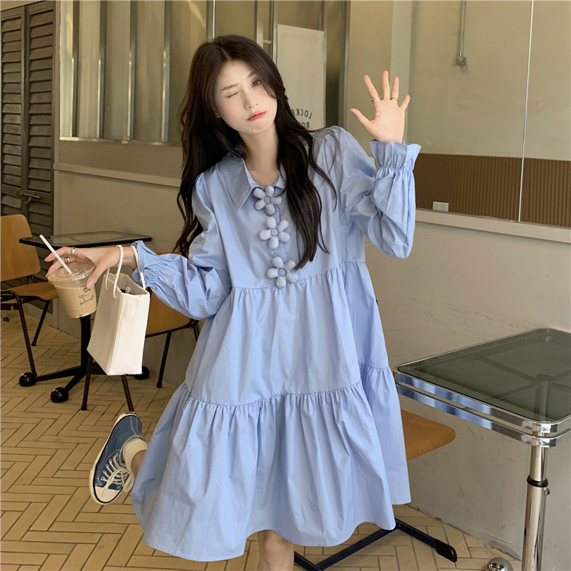 2025 French Gentle Style Polo Collar Dress Early Autumn and Spring Style High-End Chic Long-Sleeved Shirt Short Skirt Women's Clothing 2025 French Gentle Style Polo Collar Dress Early Autumn and Spring Style High-End Chic Long-Sleeved Shirt Short Skirt Women's Clothing