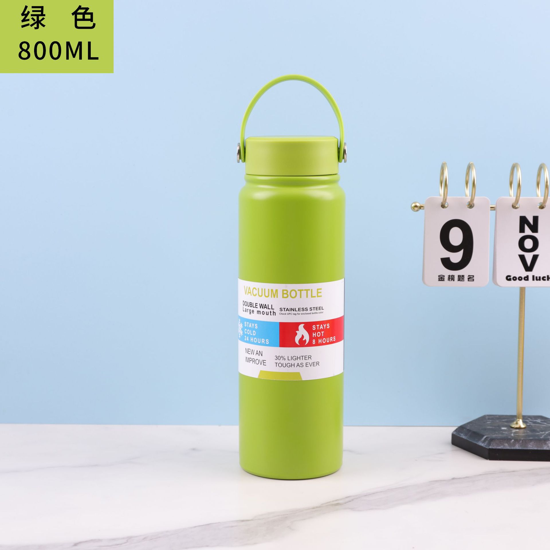 Olla espacial portátil de acero inoxidable 304 de doble capa de comercio exterior, olla deportiva portátil para automóvil al aire libre de gran capacidad