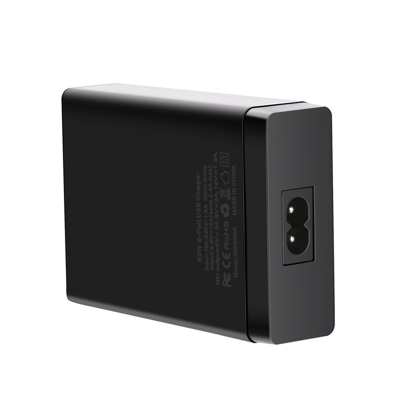 源工場60w多口携帯電話充電器qc3.0快充英規欧規美規6口usb充電ヘッド|undefined