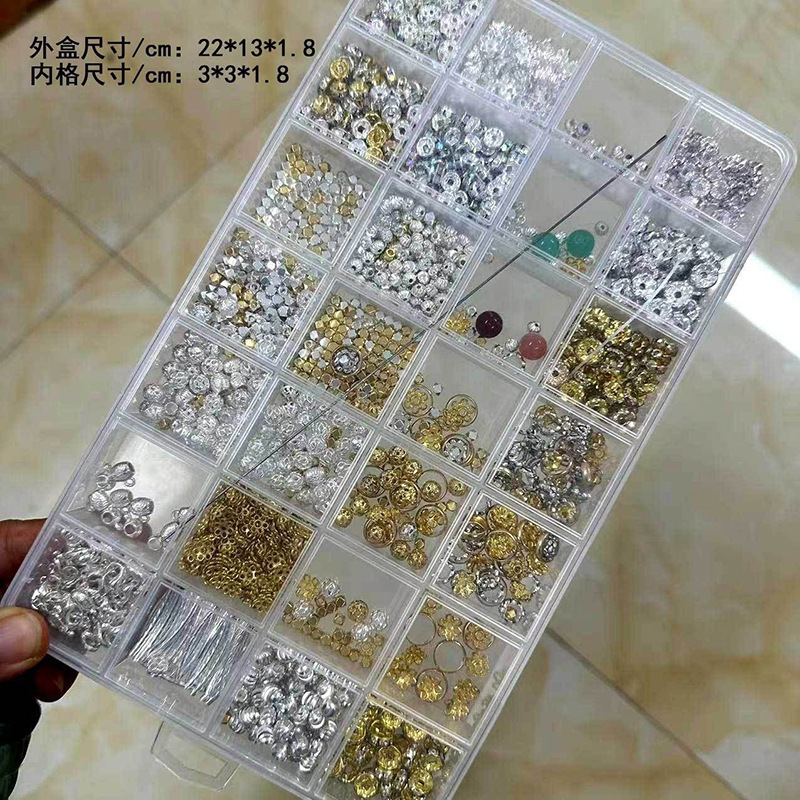 28 grid beads storage box fixed packaging box ring earrings nail drill diy multi-grid accessories parts box