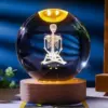 6 cm crystal ball-skeleton