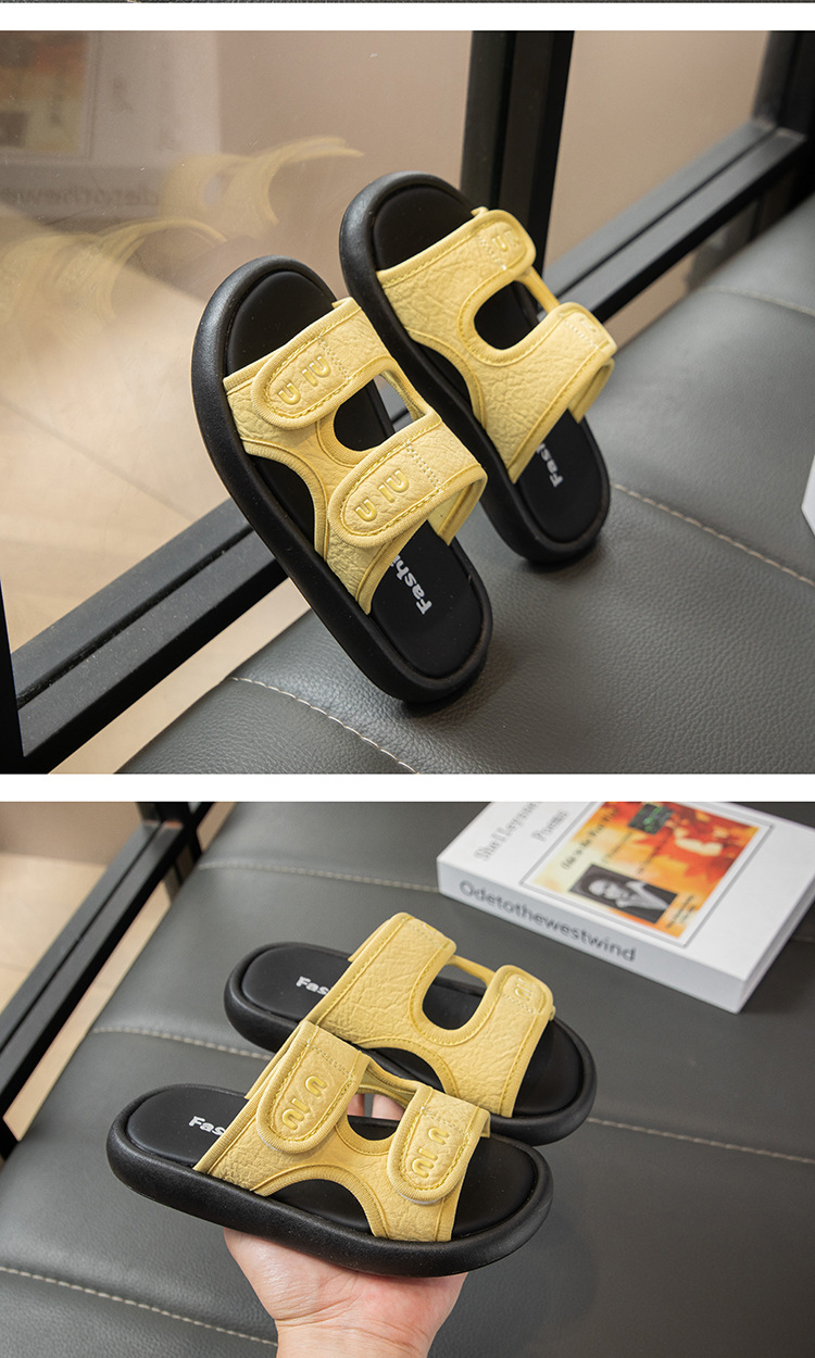Mädchen Sandalen Mit Klettverschluss Für Strand Und Freizeit_voghion.com