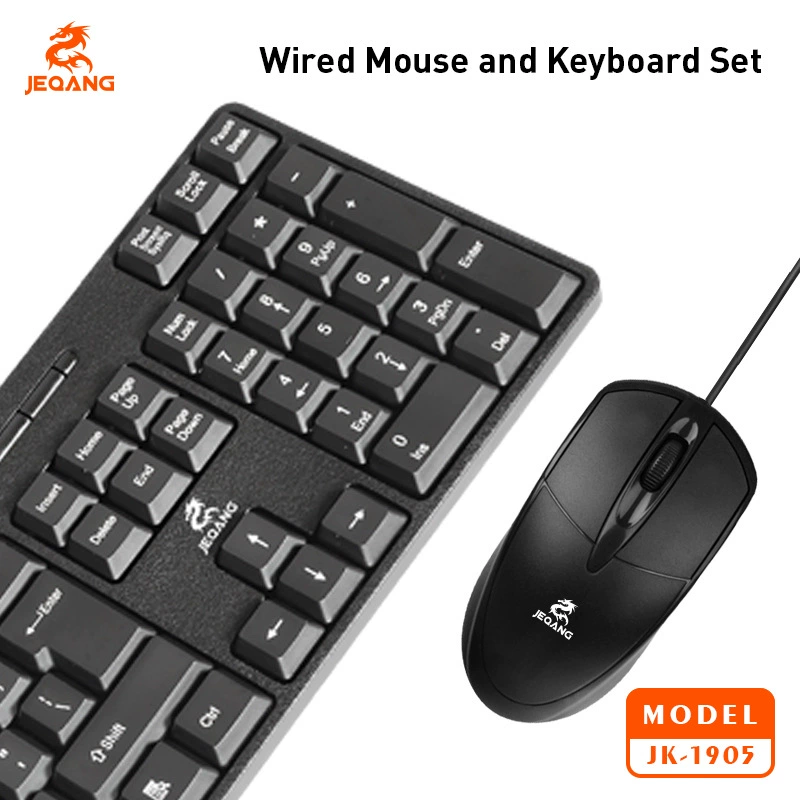 Keyboard, mouse, durable comfortable set for office