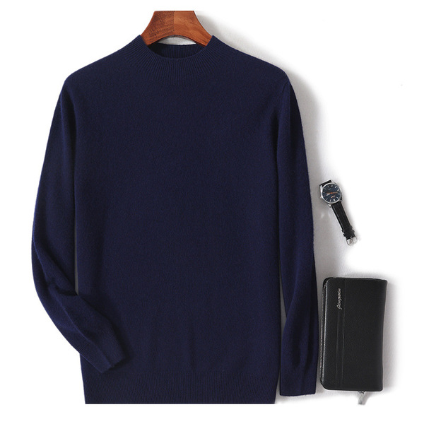 Woolen demi-season cashmere knitted sweater