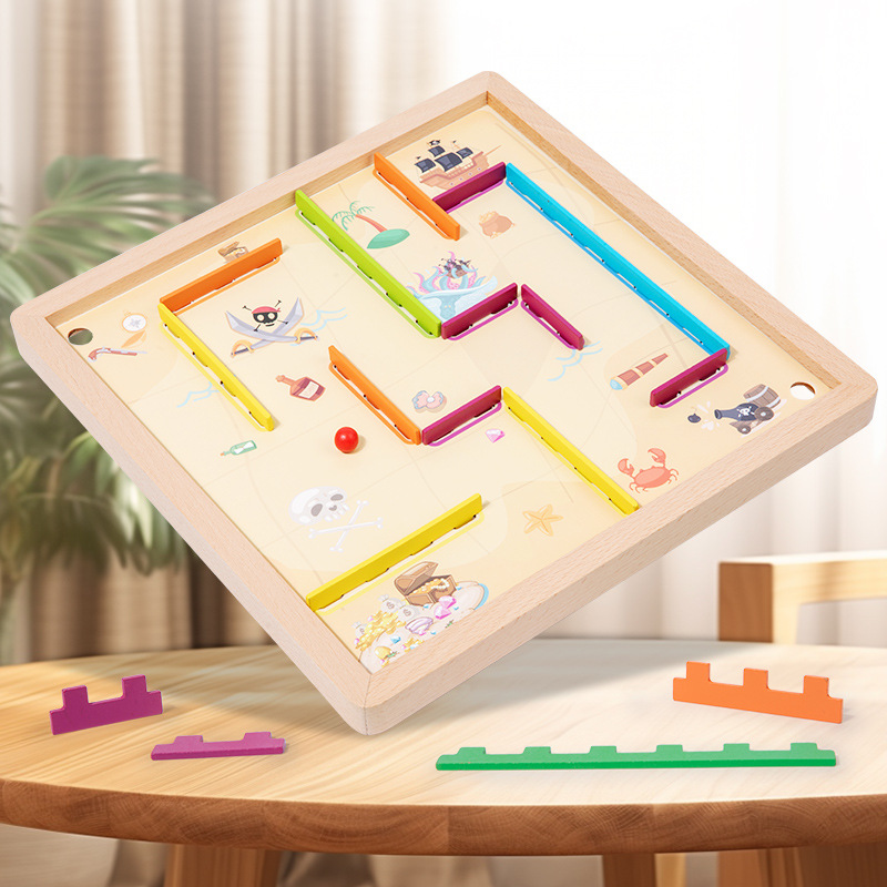 Desmontaje transfronterizo laberinto combinado juguete puzzle infantil educación temprana juegos de mesa para niños y niñas pensamiento creativo madera