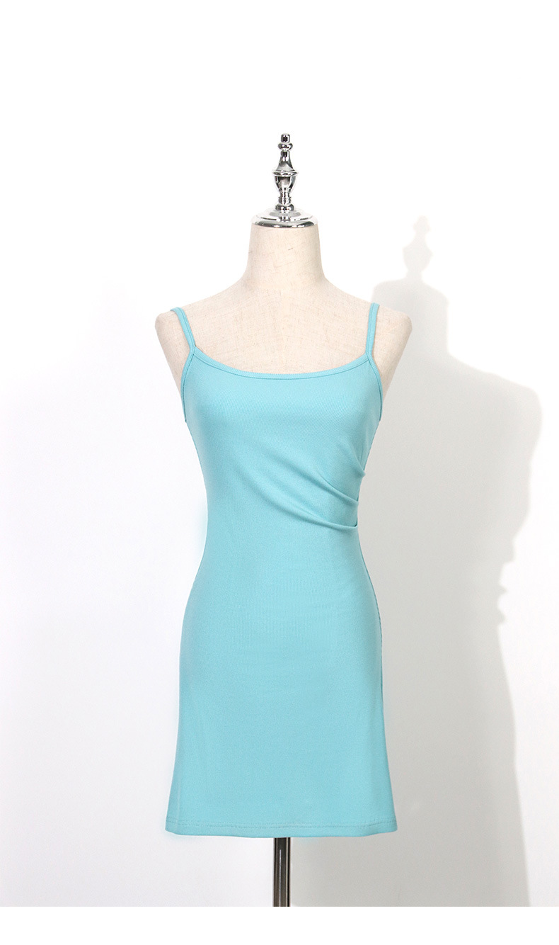 Summer Mint A-Line Dress with Halter Neck