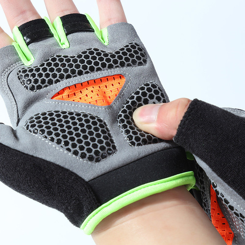 Cycling gloves half finger Luya sports outdoor fitness mountaineering fishing summer mountain bike fingerless half