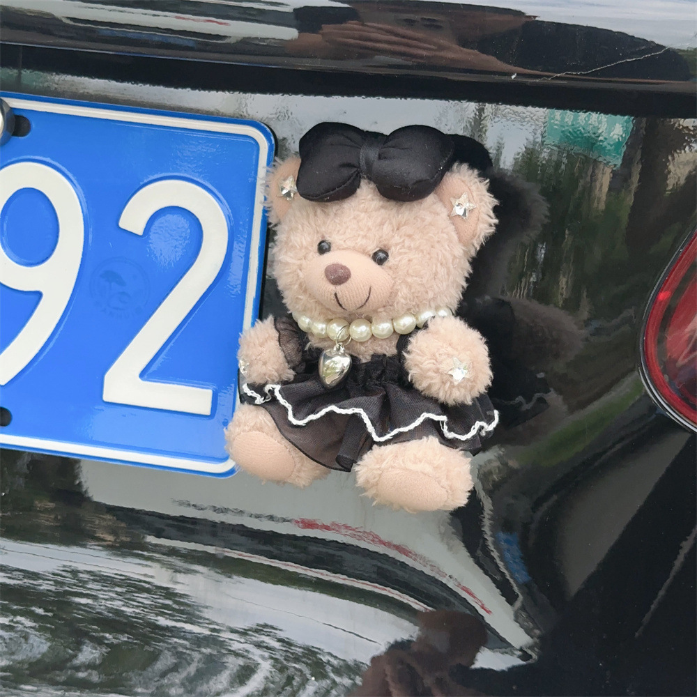 Personalidad encantadora del oso en línea decoración de la cola del automóvil adornos muñecas de peluche fuera del automóvil suministros de automóvil estables