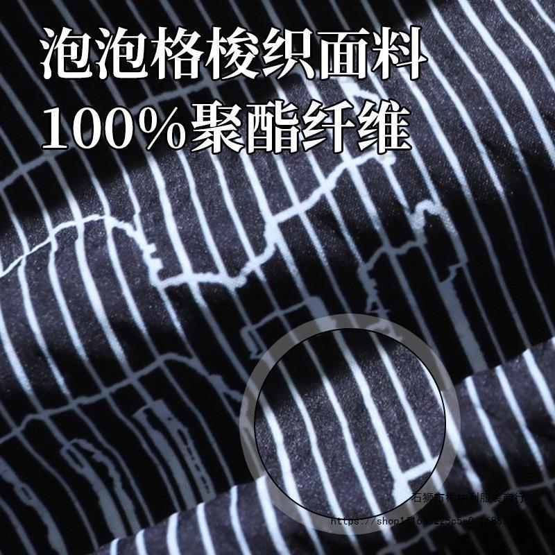 2024 nuevo tamaño grande burbujas de vestir de verano para hombres ropa de manga corta camisa + pantalones cortos un conjunto 