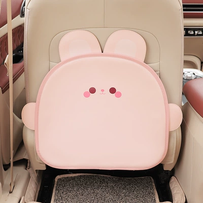 Car anti-kick pad cartoon car Chair back anti-kick pad - pink-bunny-upgraded-and-thickened
