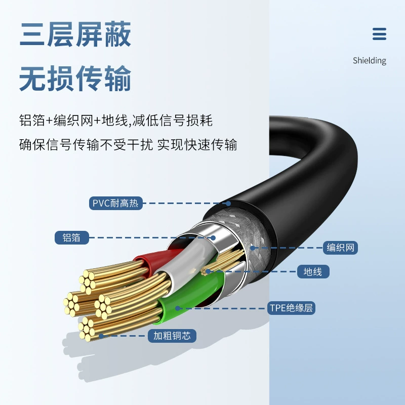 Длинный медный удлинитель, совместимый с мышью, клавиатурой, USB-флешкой