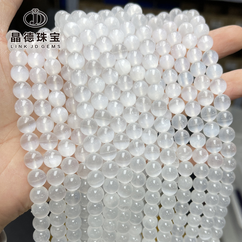 Jingde jewelry natural gypsum stone loose beads calcite beads diy jewelry accessories cat's eye stone beads wholesale Jingde jewelry natural gypsum stone loose beads calcite beads diy jewelry accessories cat's eye stone beads wholesale