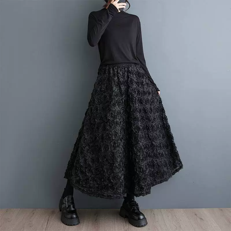 Деми-сезон дизайн юбки, oversize, тренд сезона