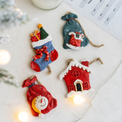 クリスマス樹脂小ストラップクリスマス靴下ギフトバッグ家ストラップクリスマス雪だるまストラップクリスマス装飾品